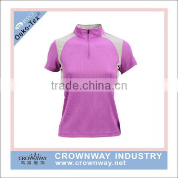 wholesale custom dri fit women sports t shirts with polo neck