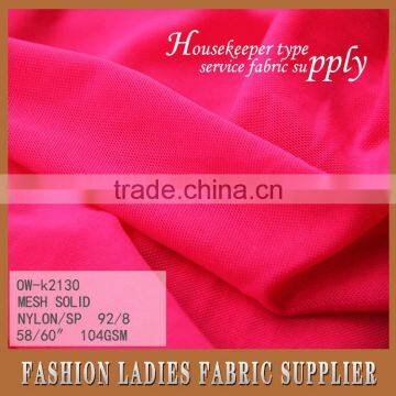 Latest Fashion Coral Red 92% Nylon 8% Spandex Mesh Solid for Girl Dress photo-6