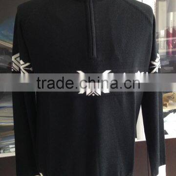 Menas Zip Pullover Merino Wool Knitting Man Sweater Latest Sweater Design