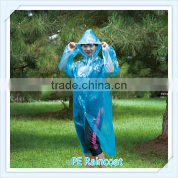 Blue Cheap PE Raincoat Prices