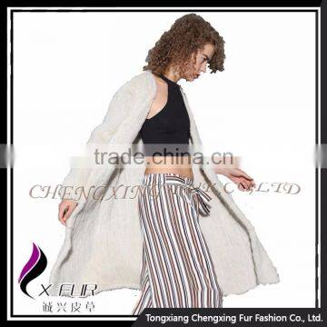 CX-G-A-49A Ladies Hand Knitted Mink Fur 2017 New Coat photo-2