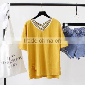 Short Sleeve T-shirt Female Tops 2017 Han Edition Joker Students in Summer photo-3