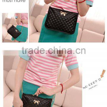 New Fashion Women Synthetic Leather Casual Bow Shoulder Bag Cross Bag Handbag photo-3