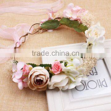 Wholesale Baby Girl Fashion Flower Wreath Headband