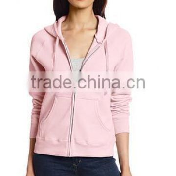 new design women's Ribbed-knit cuffs and hem Fleece sweatshirts zipper with hood