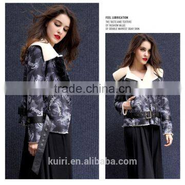 2015 Fashion Show Style Real Merino Sheep Fur Coat Women Sheep Shearing Fur Jacket Winter Thick Sheep Fur photo-2