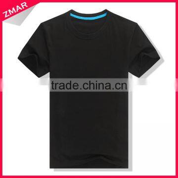 New model men's blank black cotton t shirt with wholesale price