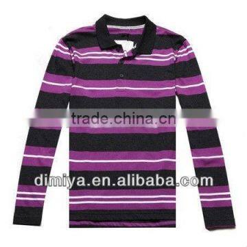 factory stripe design polo shirt