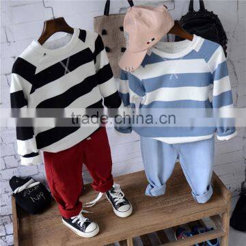 S16445A new 2017 fashion spring cute boys striped hoodies