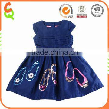 Made in China Boutique Tutu Children Girl Dress Decorate With Sequin
