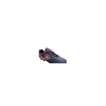 Customized PU Black Size 30 - 46 Clearance Turf Indoor Outdoor Soccer Shoes