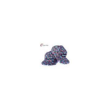 Youth Cotton Floral 5 Panel Camper Cap Flat Brimmed Baseball Hats