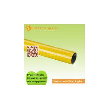 Plastic coated pipe of the pipe joint system