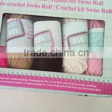 hand knitting diy use crochet arcylic hand knitting yarn kits