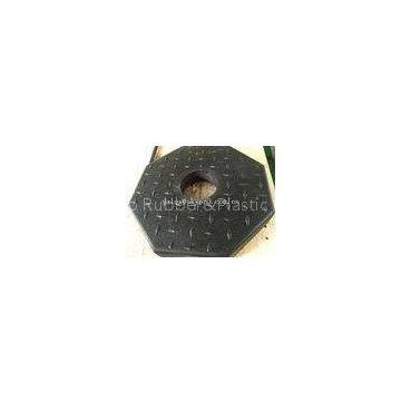 Outside use black pole rubber pedestal / octagon crumb rubber base support