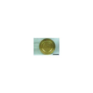 golden lacquerware plastic plate