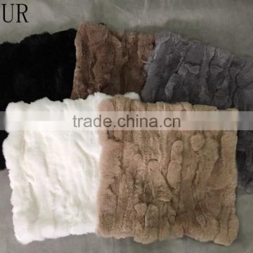 YRFUR YR165A Wholesale any size can be customized Rex Rabbit Fur Pillows Real Fur Pillow Cases