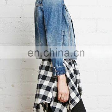 China Factory Supply Long Sleeve Classic Denim Jacket Women Cheap Wholesale photo-3