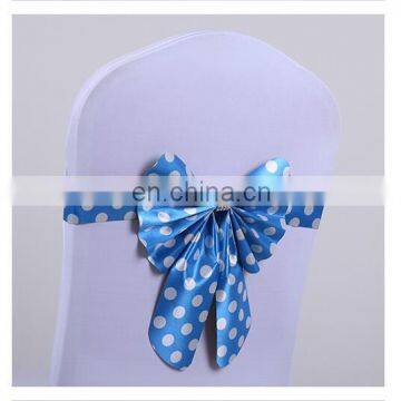 Plain Wholesale Banquet Polka Dot Chair Sash