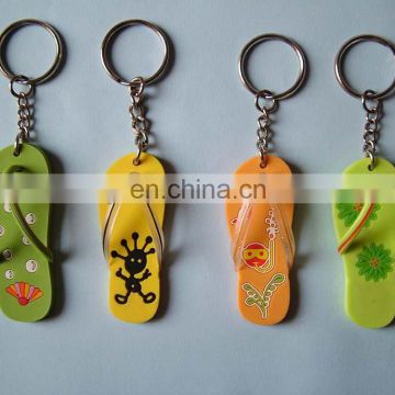 Mini slipper keychain beach shoes key ring flip flops key tag