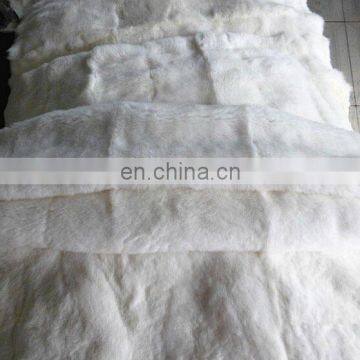 Factory Wholesale Raw or Dyed Color Thick and Soft Real Rabbit Fur Skin Plate photo-4