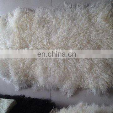 Factory Wholesale Long Hair Tanned Real Mongolian Tibetan Lamb Fur Plate photo-5