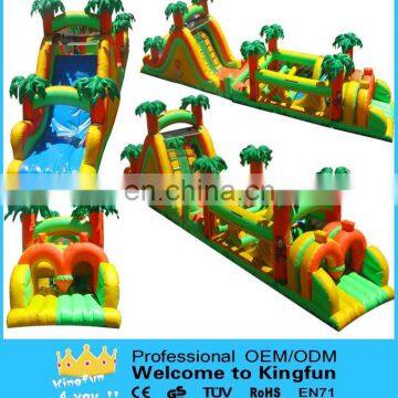 Inflatable tropical playground/inflatable obstacle course