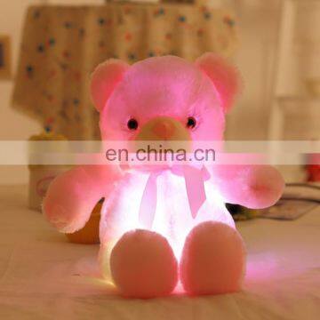 Interesting plush toys led teddy bear gift for children