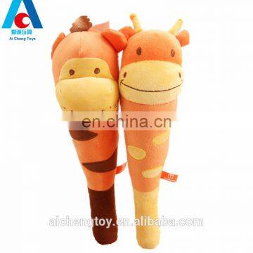 activity gifts plush toy animal shaped massage stick plush knock back hammer