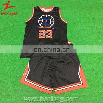 2017 Healong Sportswear Customized Team Custom Reversible Basketball Jerseys With Numbers Jersey Basketball Singlets