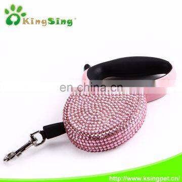 led retractable dog leash/dog collar