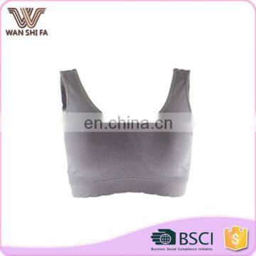 Gray fashion design breathable elastic women cotton sport bra