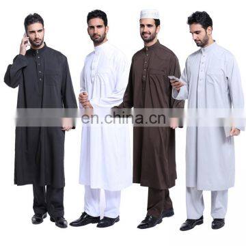 Newest Dubai Men Thobe Islamic Saudi Men Thobe cardigan Kaftan Wholesale