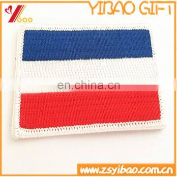 Customized national flag 100% embroidery patches with iron-on