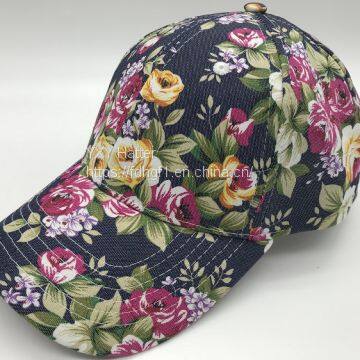 Korean Leisure All-match Flower Cloth Printed Flat Hat Hip-hop Duck Tongue Tide Sun Baseball Hats Special photo-2