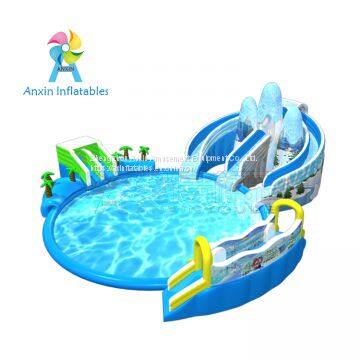 Inflatable Water Park Inflatable Aqua Park Water Slide With Swimming Pool for Sale photo-2