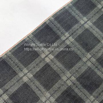 11oz Checkered Denim Jacquard Fabric Professional Supplier W278-1