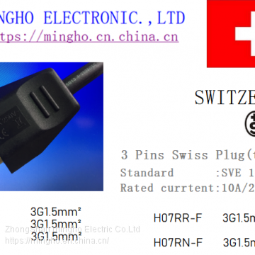 Detachable wire  3 PINS SWISS PLUG（TYPE 12）