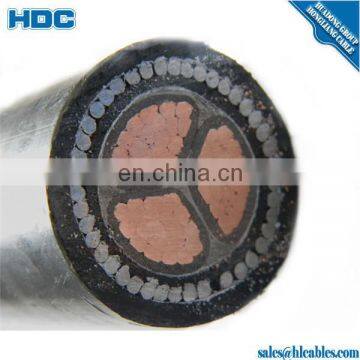 VDE 0271 Standard UG cable 600/1000v PVC insulation cable single layer galvanized steel wire armoured 3x35+16mm2 power cable