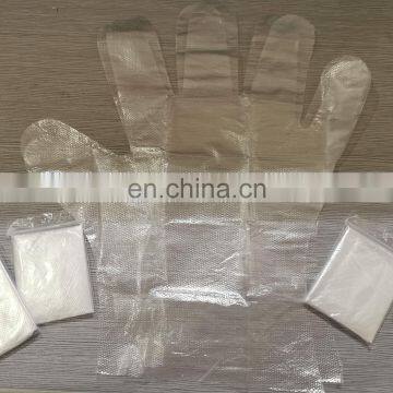 Disposable PE plastic 2pcs folded guantes plasticos in pair