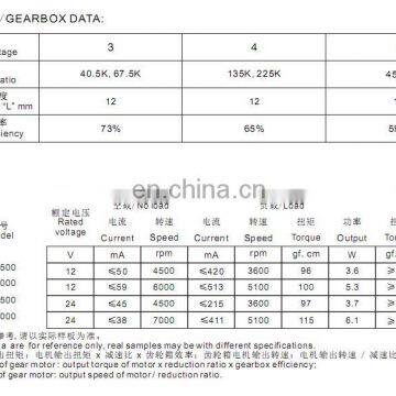 38L3540 12v DC Mini Gear Motor With Long Shaft Dia 6mm, 12v Generator Motor With Metal