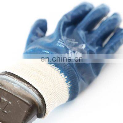 Full Coated Nylon Liner Oil Industry Cotton Winter Nitrile Coated Heavy Duty Safety Cuff Gloves photo-2