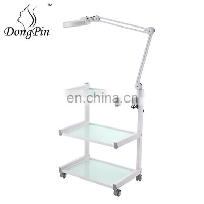 salon furniture tool trolley white beauty trolley with 3 layer drawers for wholesale