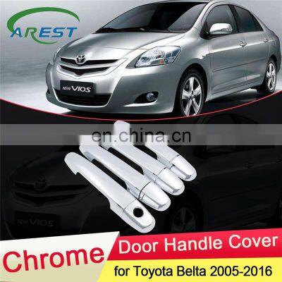 for Toyota Belta XP90 2005~2016 Chrome Door Luxuriou Handle Cover Trim Set Cap Car Styling Accessories 2006 2007 2008 2009 2010