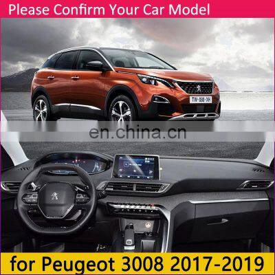 for Peugeot 3008 2017 2018 2019 Mk2 3008GT GT Anti-Slip Mat Dashboard Cover Pad Sunshade Dashmat Protect Carpet Car Accessories