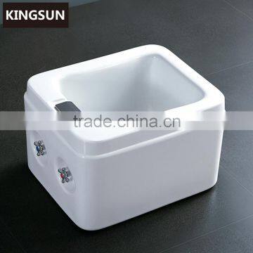 Small Deep White Acrylic Square Pedicure Foot Soak Tub