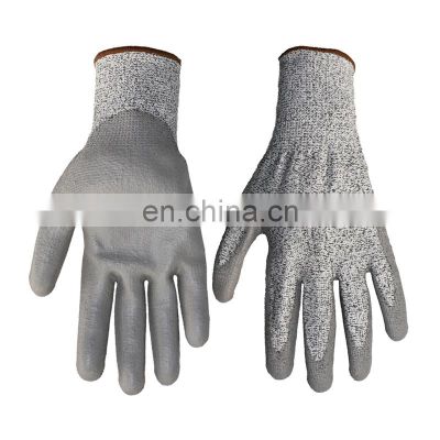 Crotch NBR patch PU coating cut resistant gloves for anti cut puncture resistance