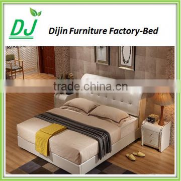 Cheap Double Bed Design Furniture leather bed