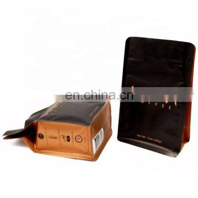 Digital Printing Low MOQ Flat Bottom Pouch Full Color Custom Coffee Bag With Zipper