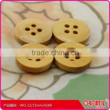 high end natural 4 holes wooden shirt button